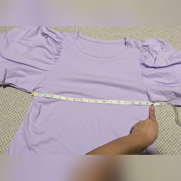 A New Day Lavender Puff Sleeve Top - Picture 9 of 10